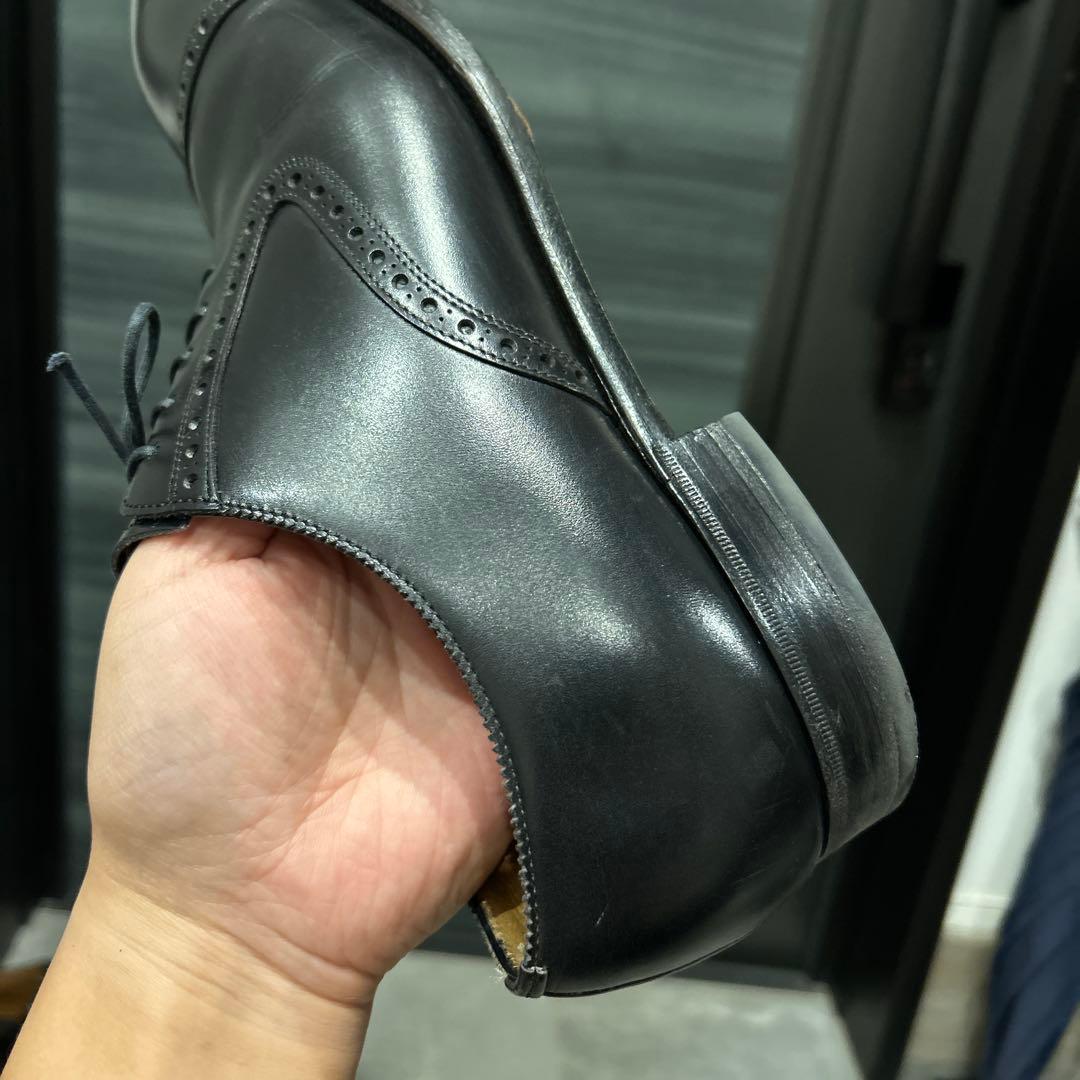 筆記体ロゴ　エドワードグリーン　ニューポート　ブラック　9.5D