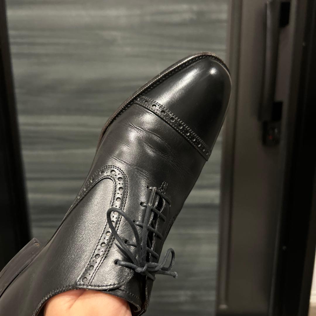 筆記体ロゴ　エドワードグリーン　ニューポート　ブラック　9.5D