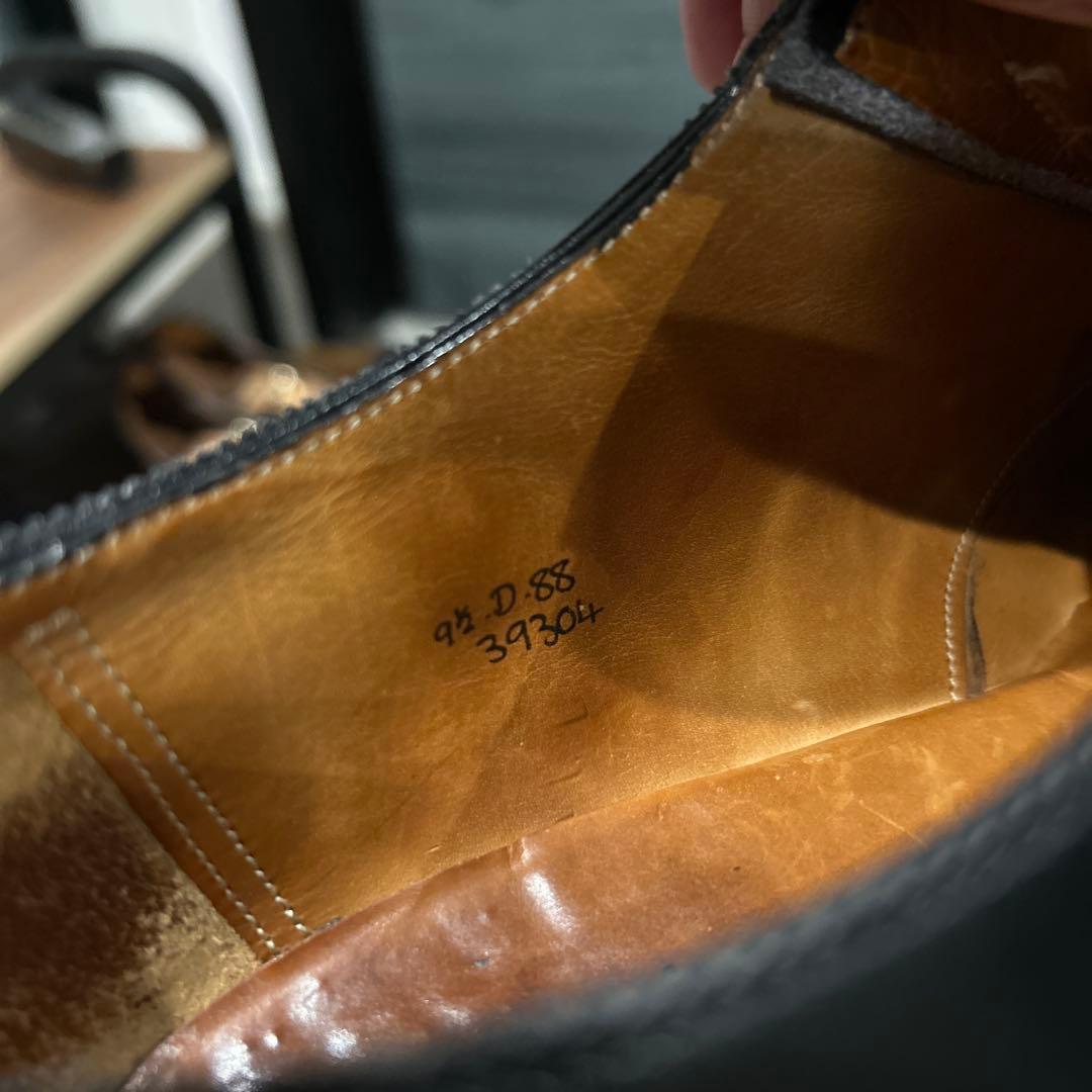 筆記体ロゴ　エドワードグリーン　ニューポート　ブラック　9.5D