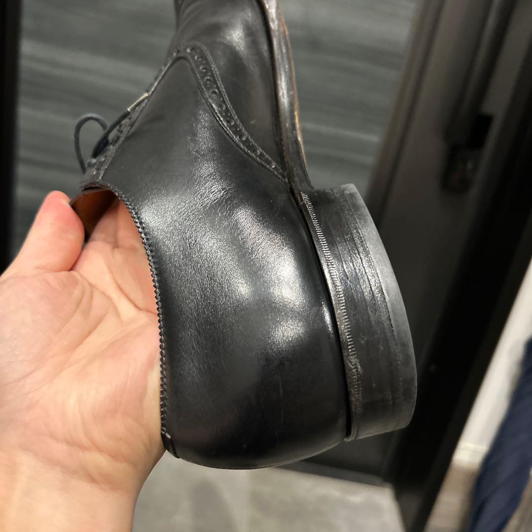 筆記体ロゴ　エドワードグリーン　ニューポート　ブラック　9.5D