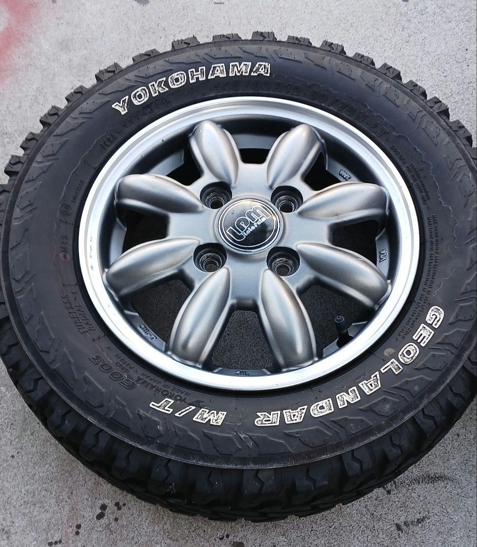 145/80-12インチアルミホイール　タイヤ2セット　軽トラ軽貨物対応タイヤ②