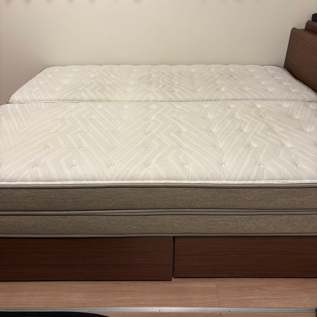 【10/18まで】マットレス＋クイーンベッドフレーム セット