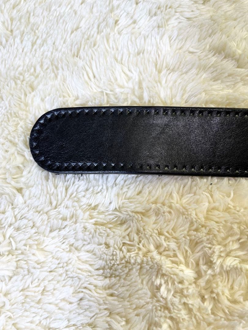 グッチ GUCCI ベルト レザー ハート ロゴ ゴールド 90 36黒ブラック