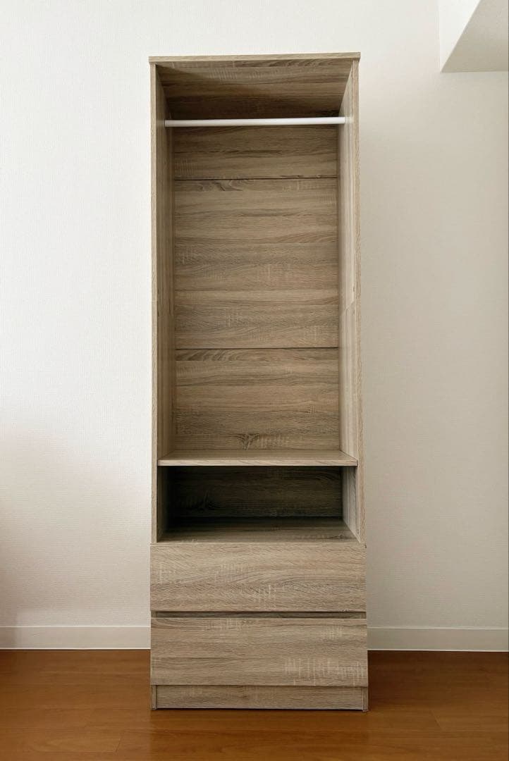 ワードローブ 引き出し付き 幅60cm ハンガーラック