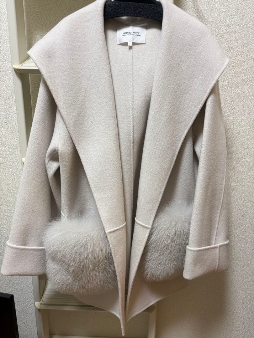 Arpege story アルページュストーリー ファー付きフードリバーコート