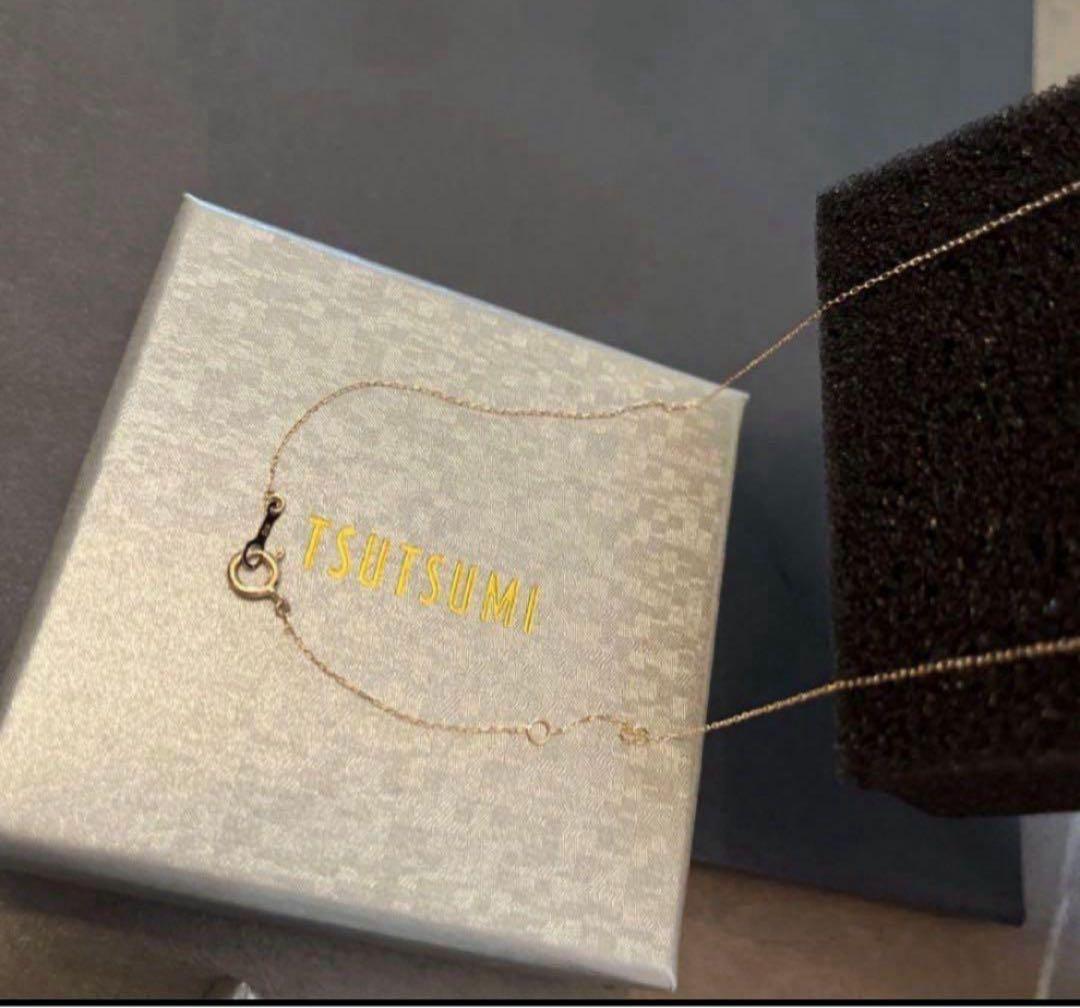 ツツミジュエリー　k10 イエローゴールド ロードライト　ガーネット　ネックレス