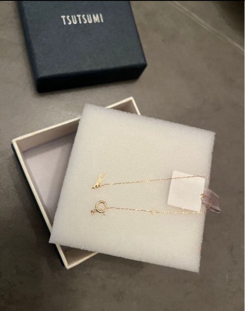 ツツミジュエリー　k10 イエローゴールド ロードライト　ガーネット　ネックレス