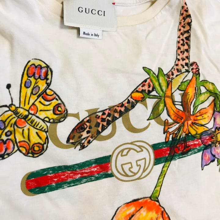 GUCCI キッズ ボタニカル　アジアン　Tシャツ　5 90〜100 ライン