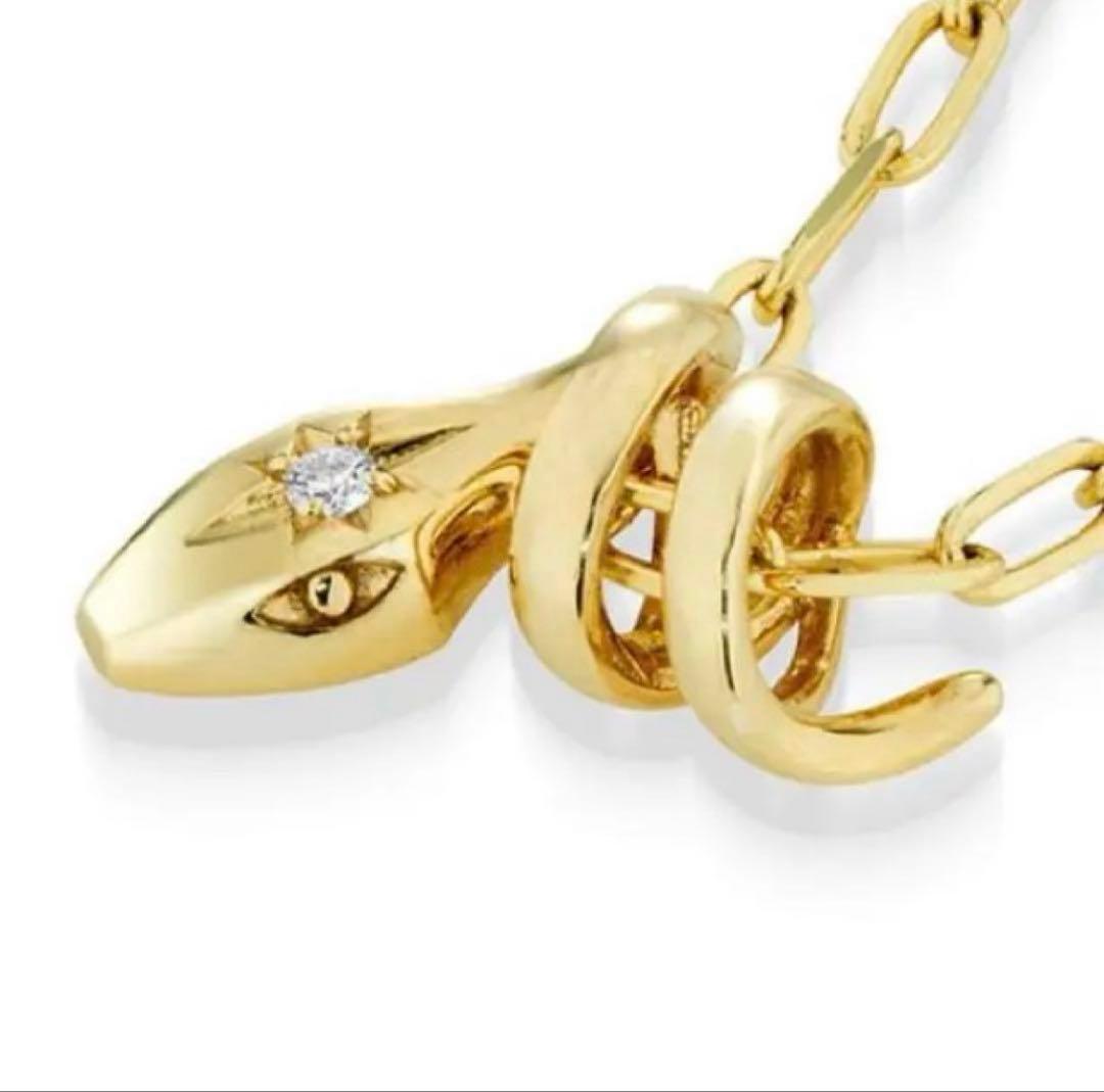 スタージュエリー　K10 ネックレスチャーム　蛇