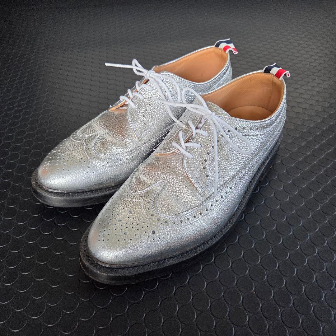 THOM BROWNE トムブラウン シルバー　ウィングチップ 26㎝
