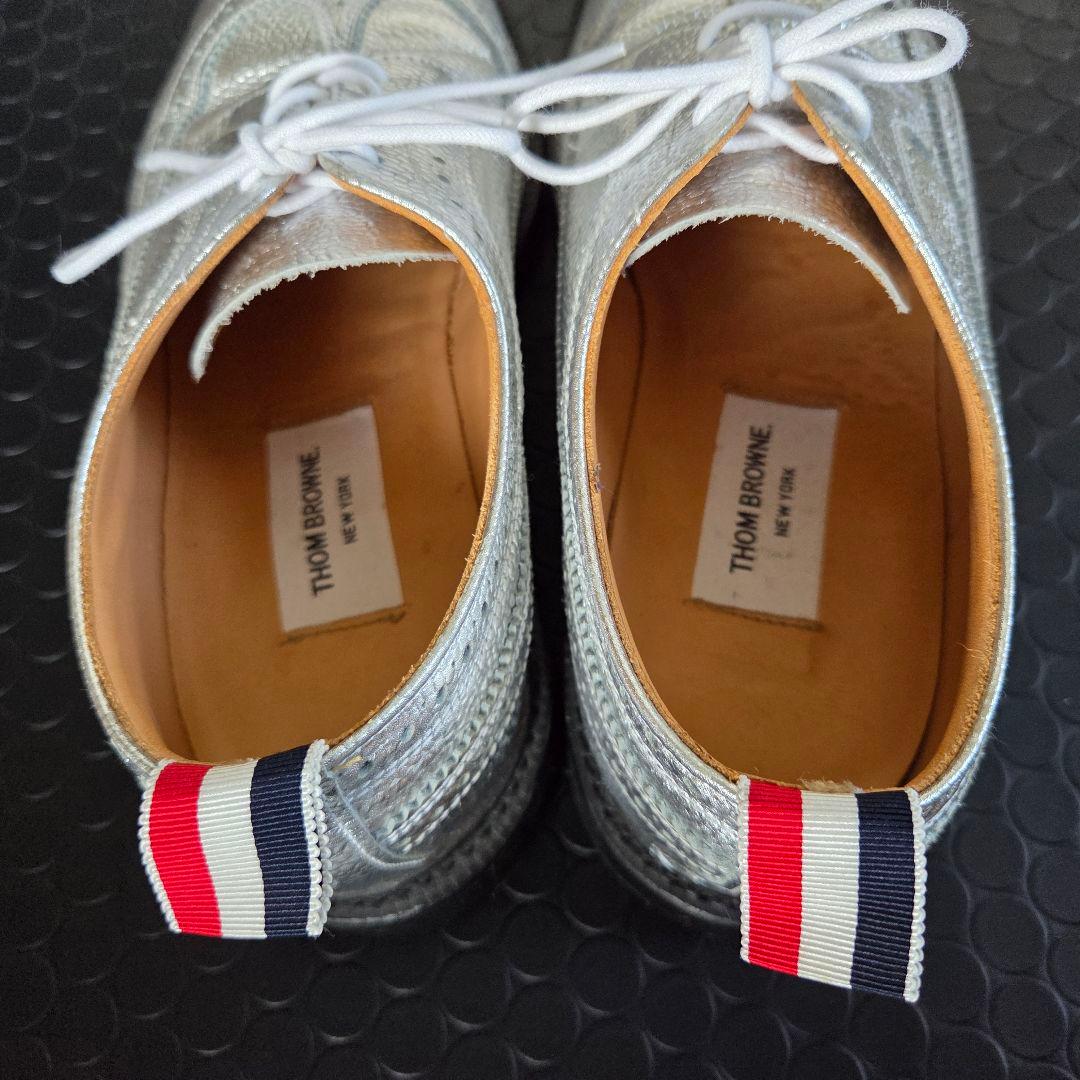 THOM BROWNE トムブラウン シルバー　ウィングチップ 26㎝