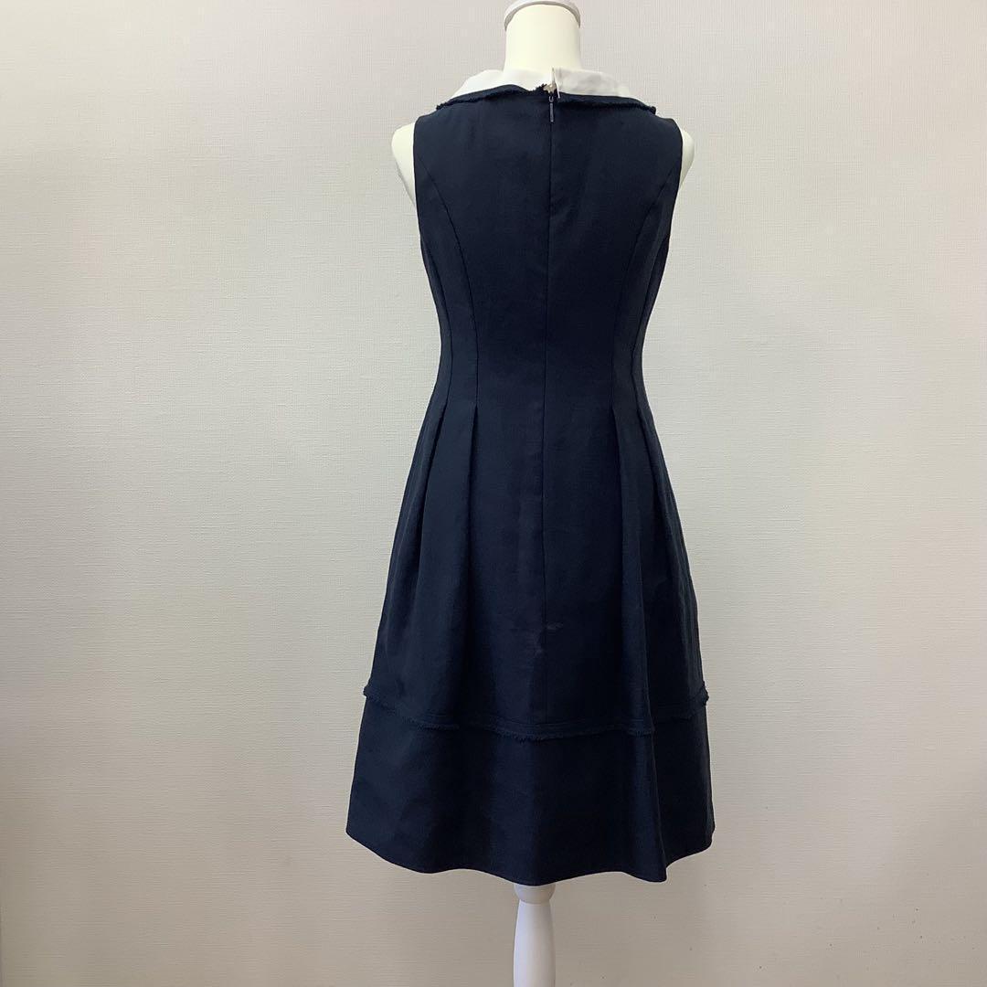 限定モデル【36】 Rene タグ付 新品 ルネ リネン ワンピース ネイビー