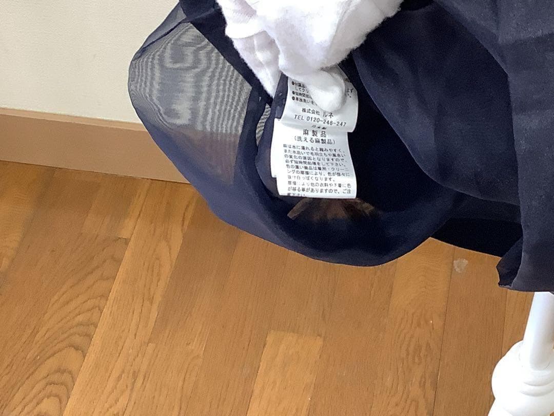 限定モデル【36】 Rene タグ付 新品 ルネ リネン ワンピース ネイビー