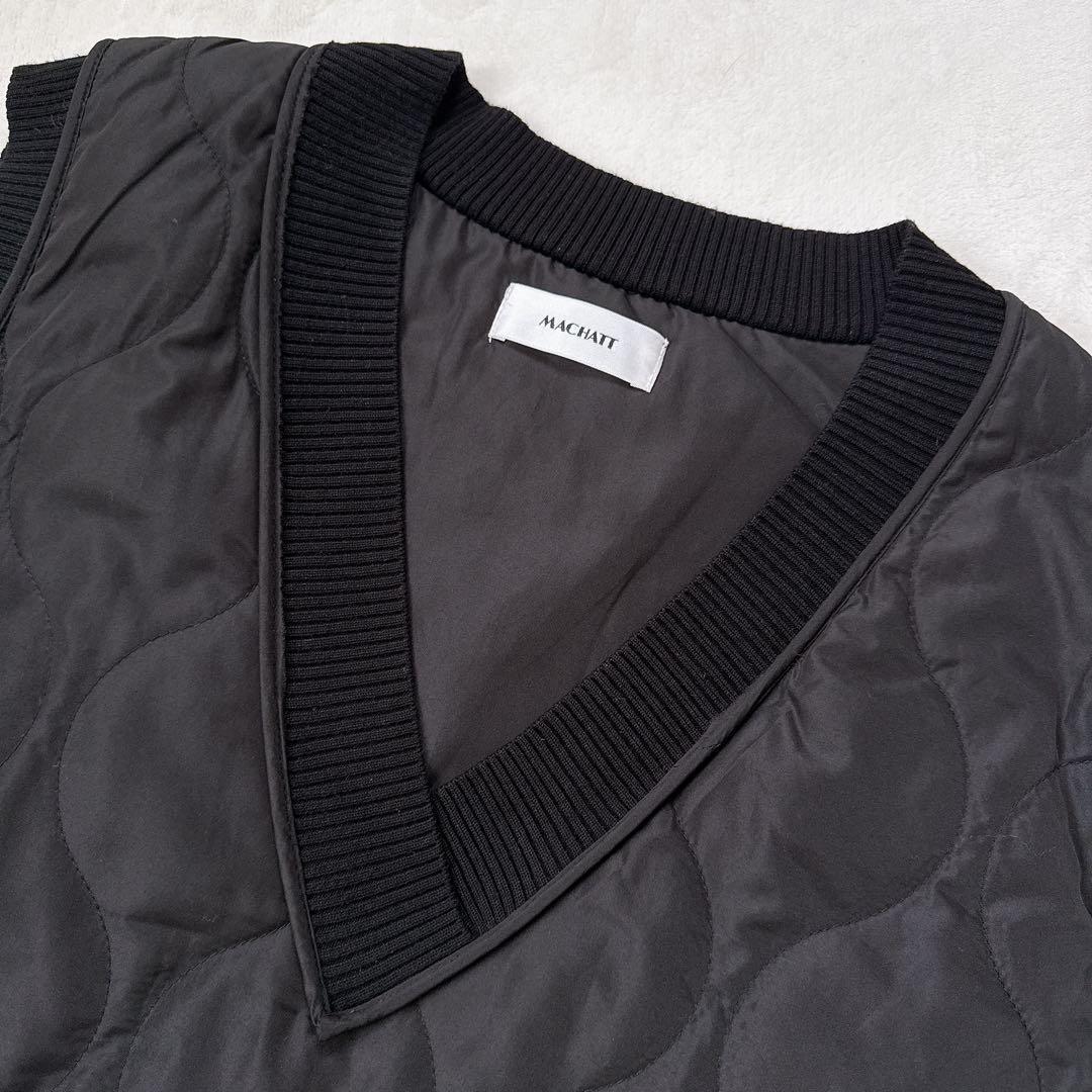 【完売品】machatt マチャット キルティング ベスト ブラック Vネック