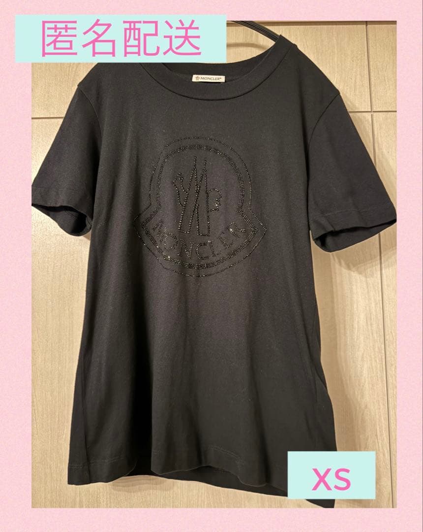 MONCLERモンクレール　ブラック　レディースロゴTシャツ
