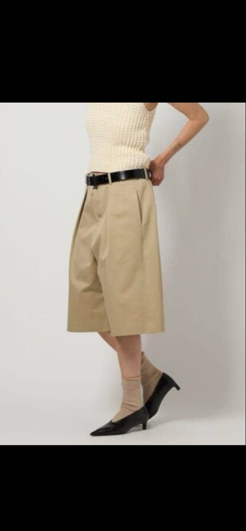 roku 6 ベージュオーバーハーフパンツ　完売品