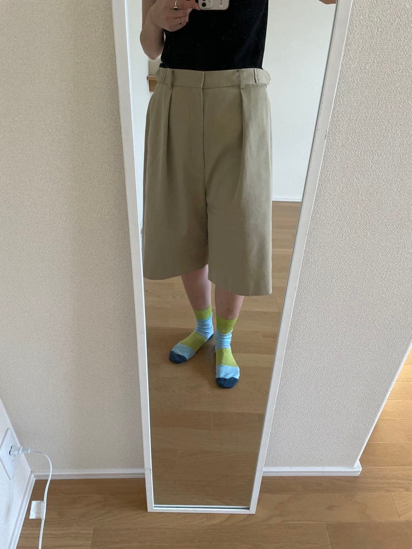 roku 6 ベージュオーバーハーフパンツ　完売品