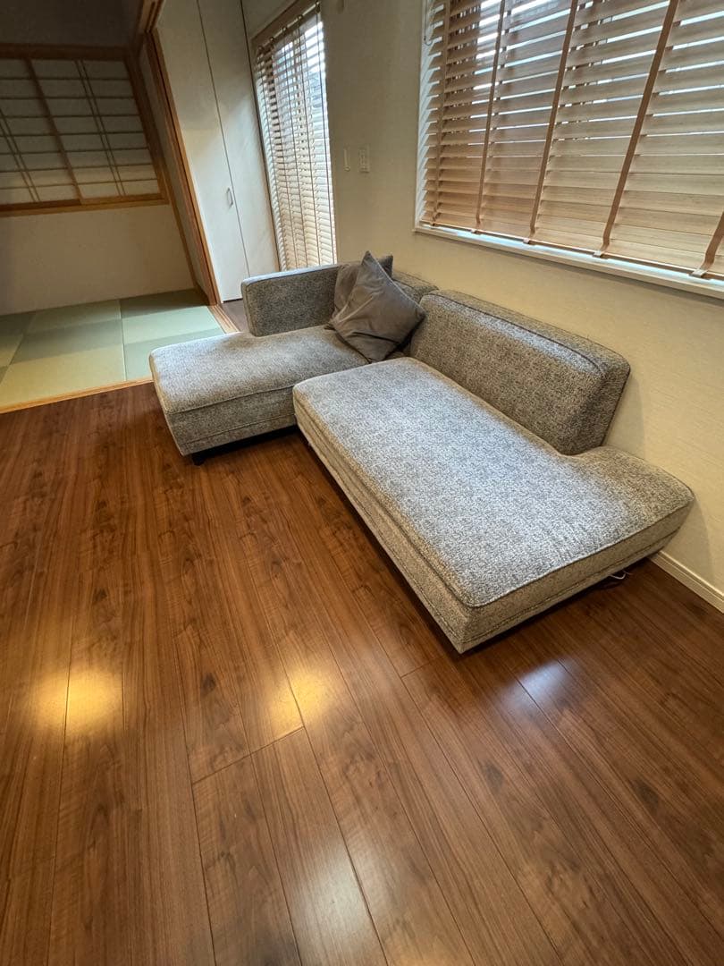 グレー コーナーソファ ファブリック