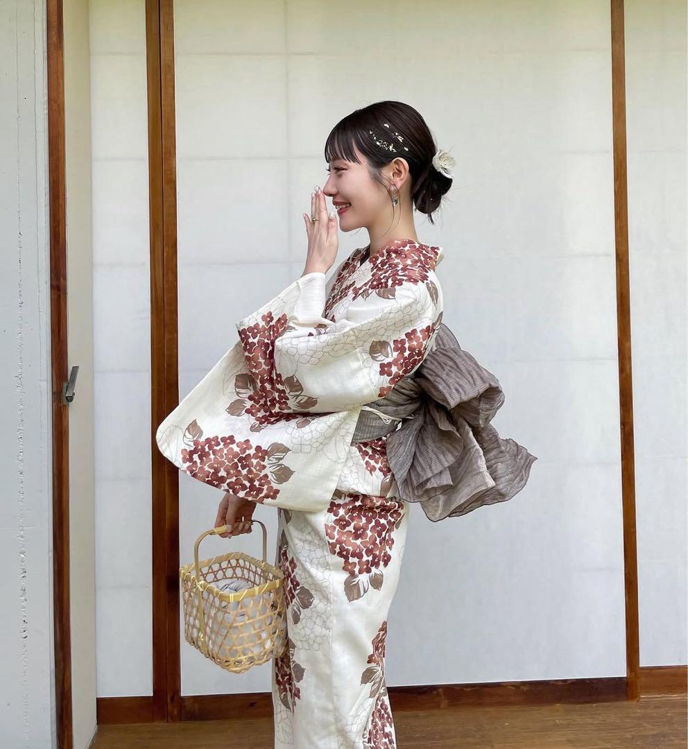 ちょん hinari × utatane浴衣セット 紫陽花