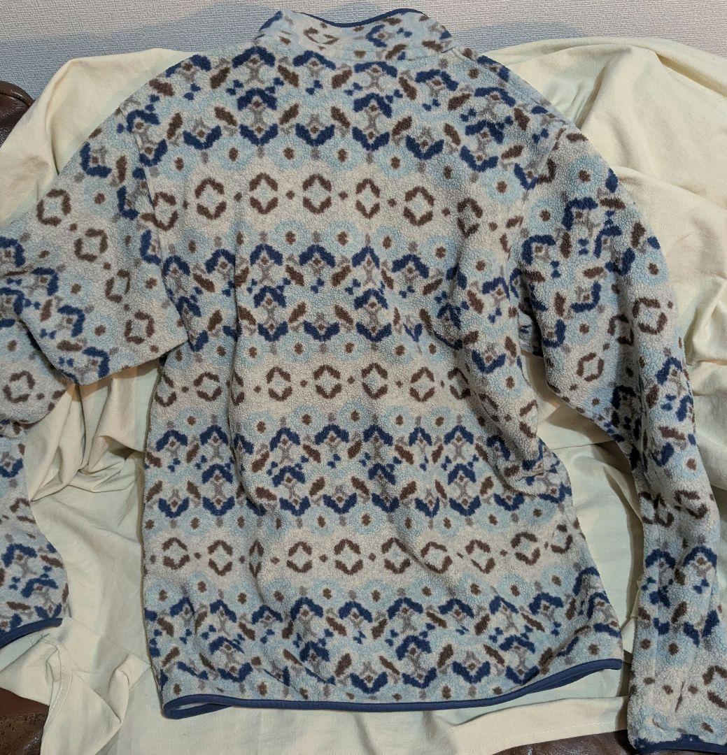 ぴ*ざ様 【L】patagonia フリース スナップT 柄　スノー