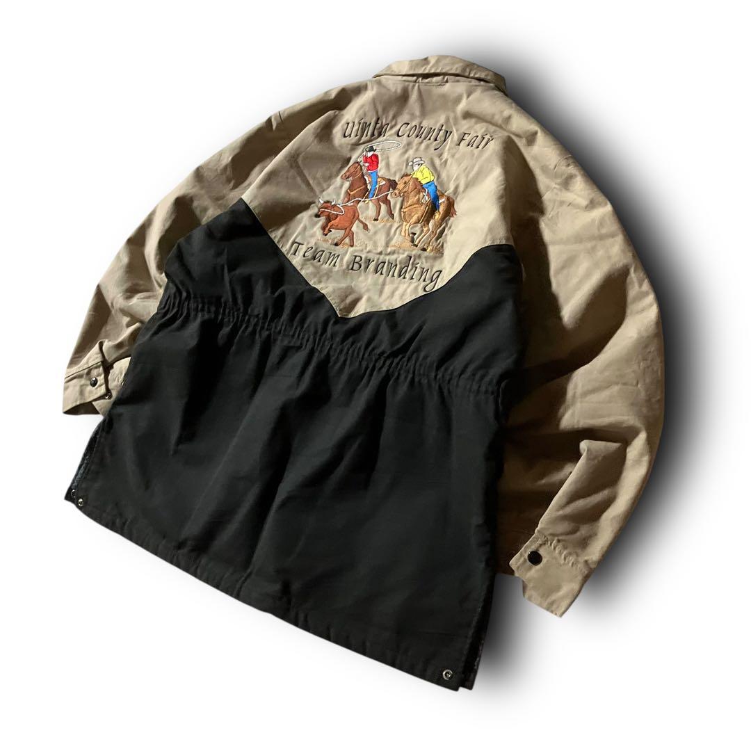 Carolina様☆USA製vintage激レア刺繍デザインダックカバーオールジ