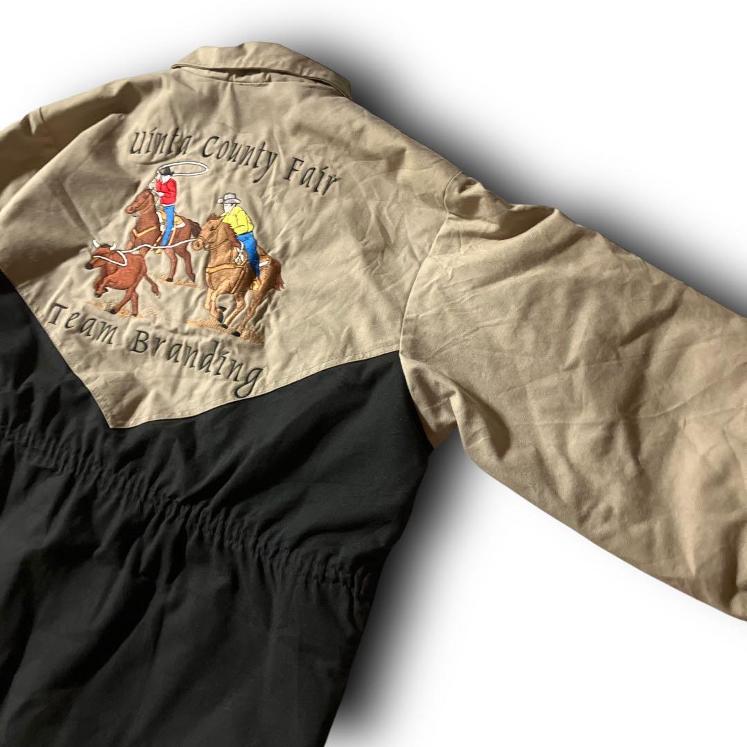 Carolina様☆USA製vintage激レア刺繍デザインダックカバーオールジ