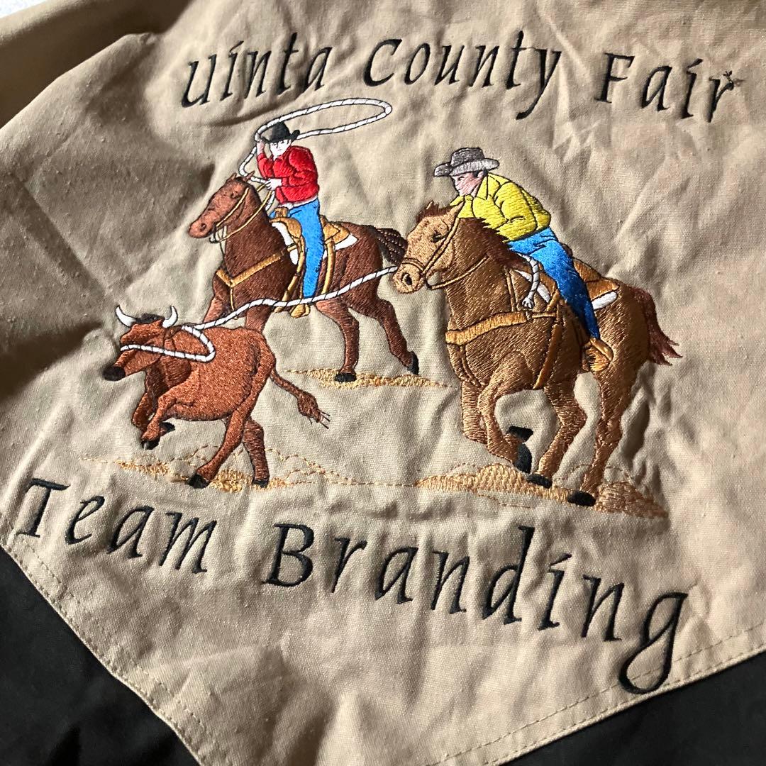 Carolina様☆USA製vintage激レア刺繍デザインダックカバーオールジ