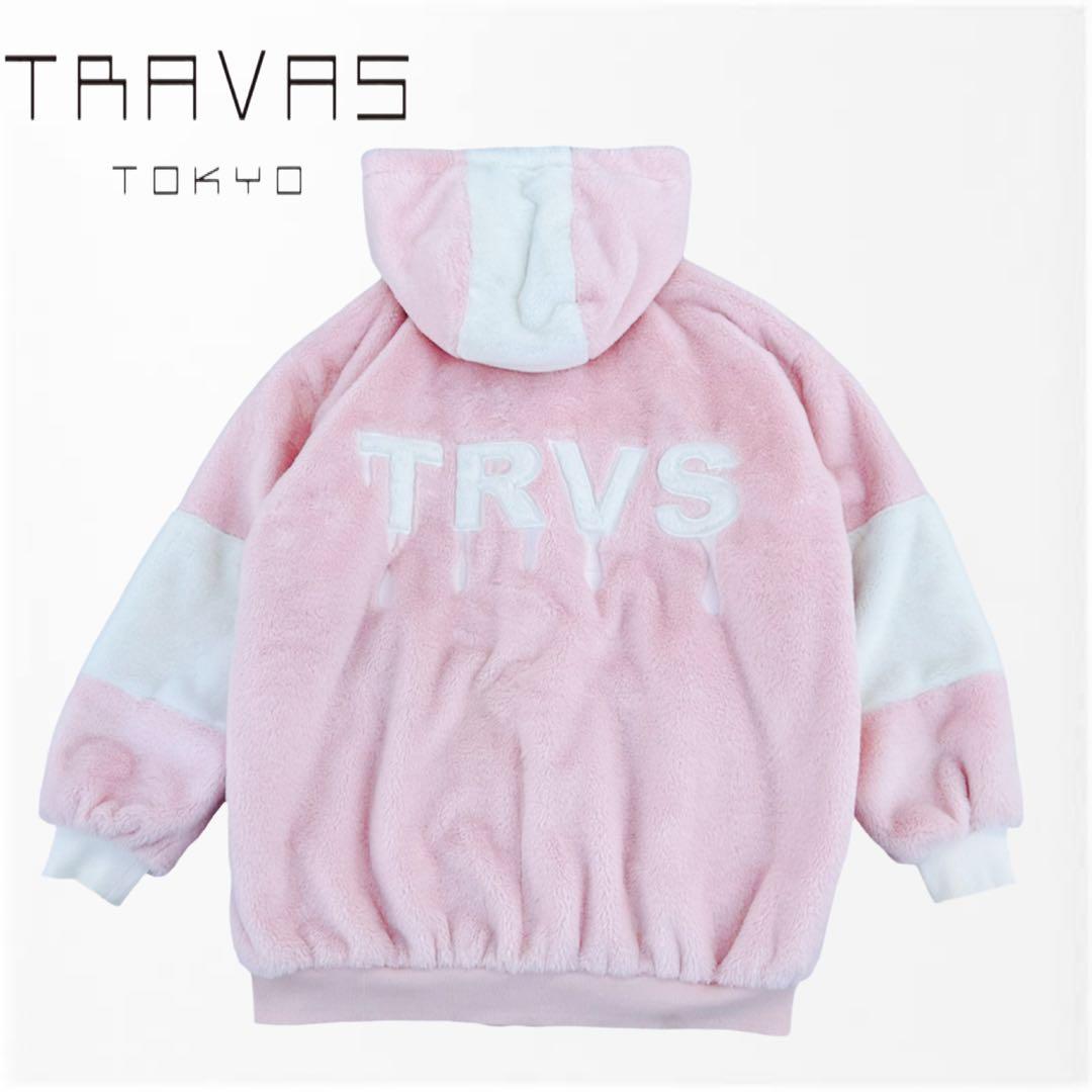 【TRAVAS TOKYO】トラバストーキョー　ファーブルゾン　ピンク
