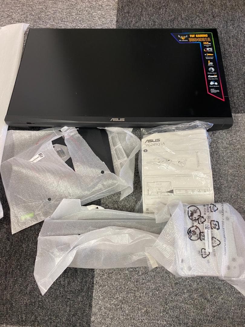 ASUS ディスプレイ本体 付属品あり　VG249q1A 165hz