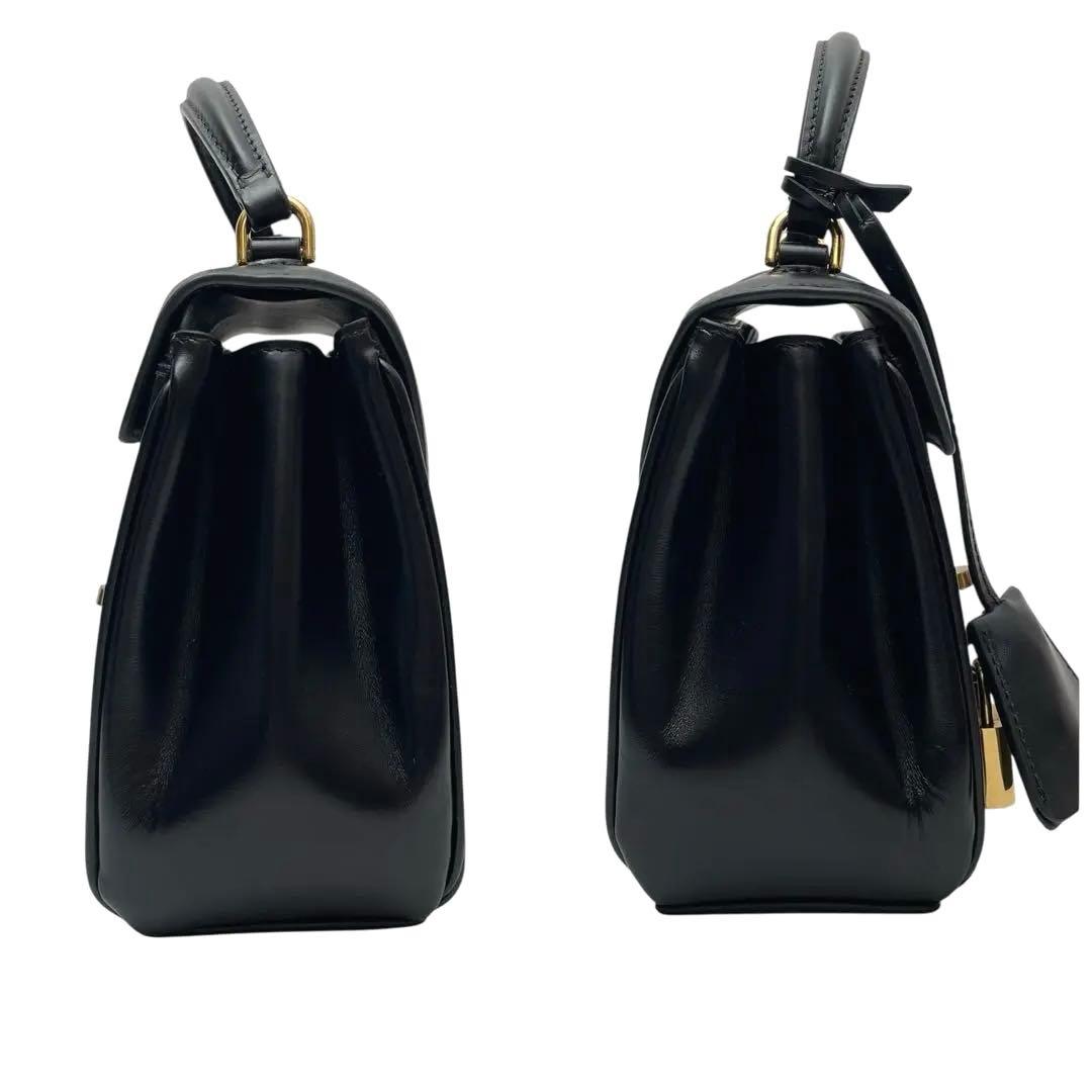 美品 セリーヌ セーズ16 スモール ミニ ハンド ショルダーバッグ ブラック.