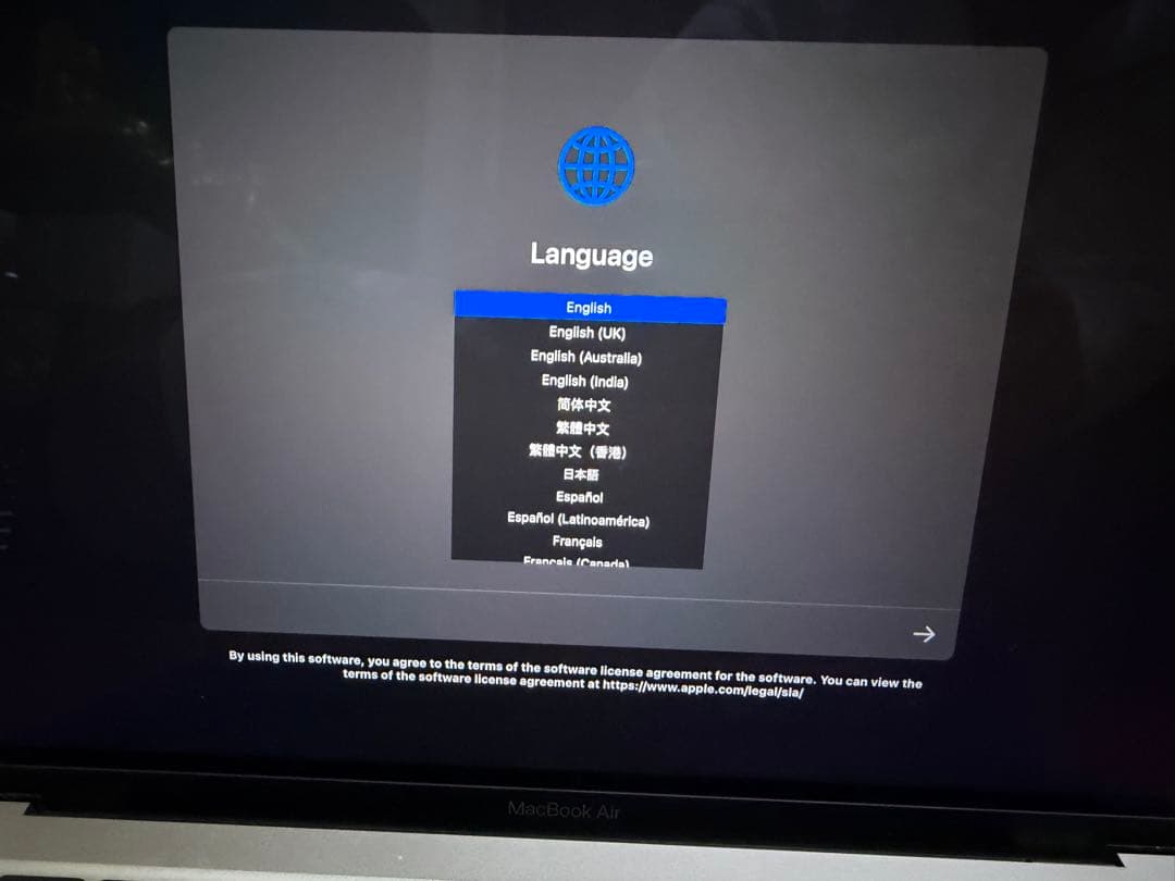 MacBook Air 13inchスペースグレイ