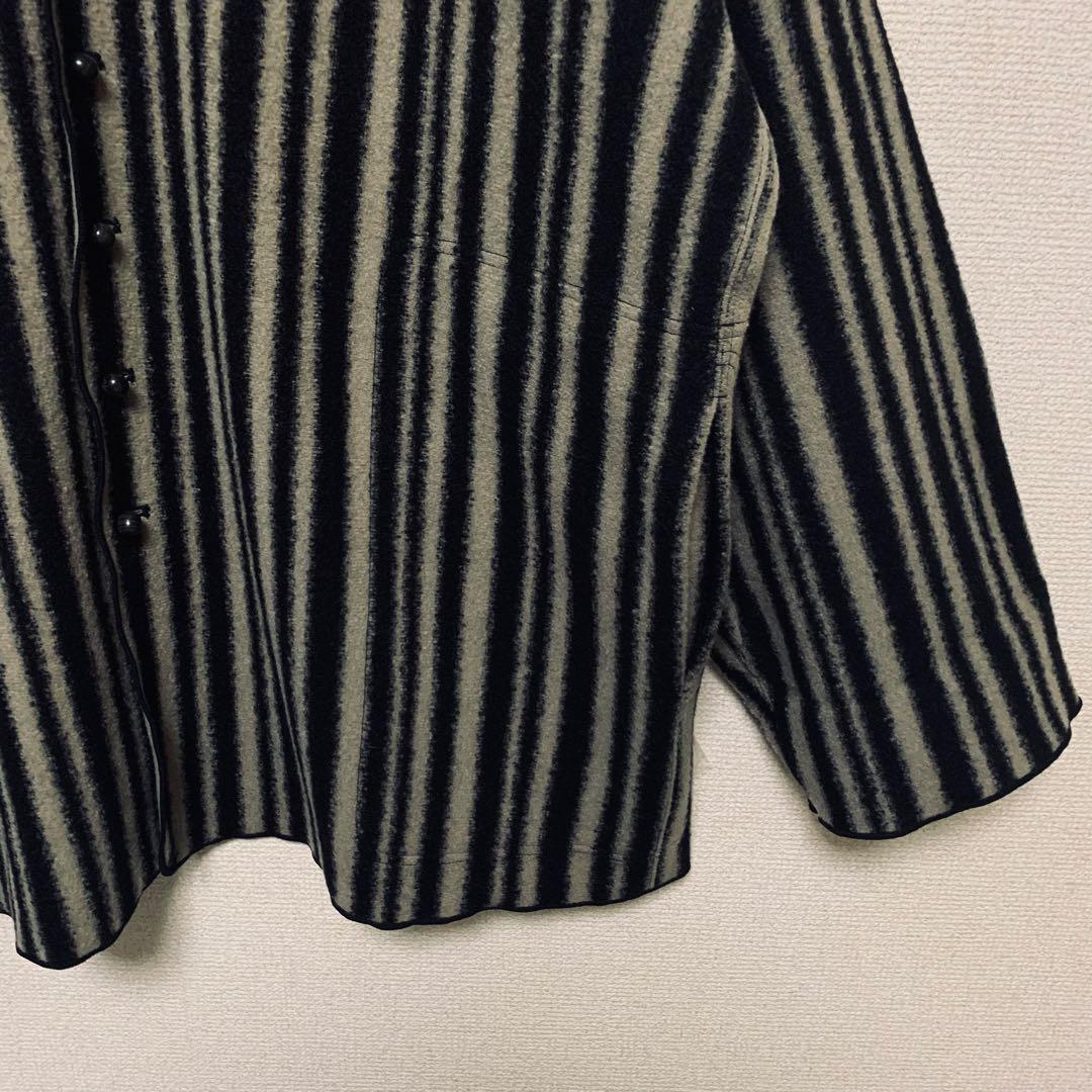 【希少、美品】JURGEN LEHL ウールコート　ストライプ　M
