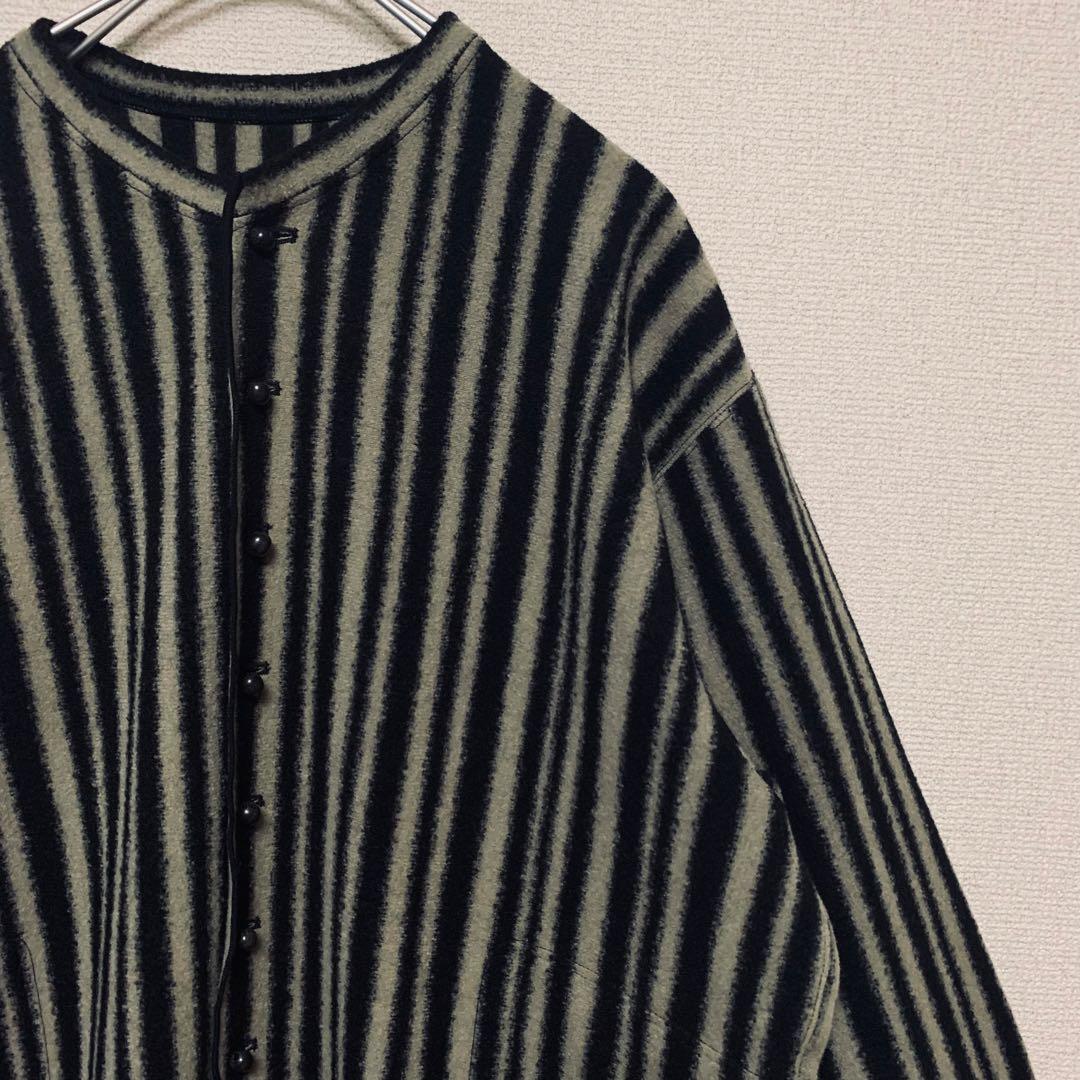 【希少、美品】JURGEN LEHL ウールコート　ストライプ　M