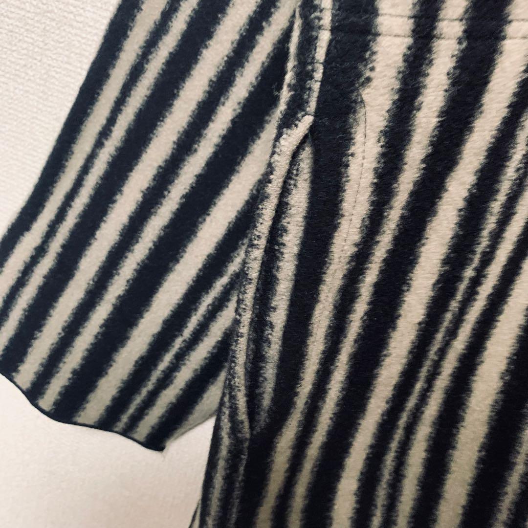 【希少、美品】JURGEN LEHL ウールコート　ストライプ　M