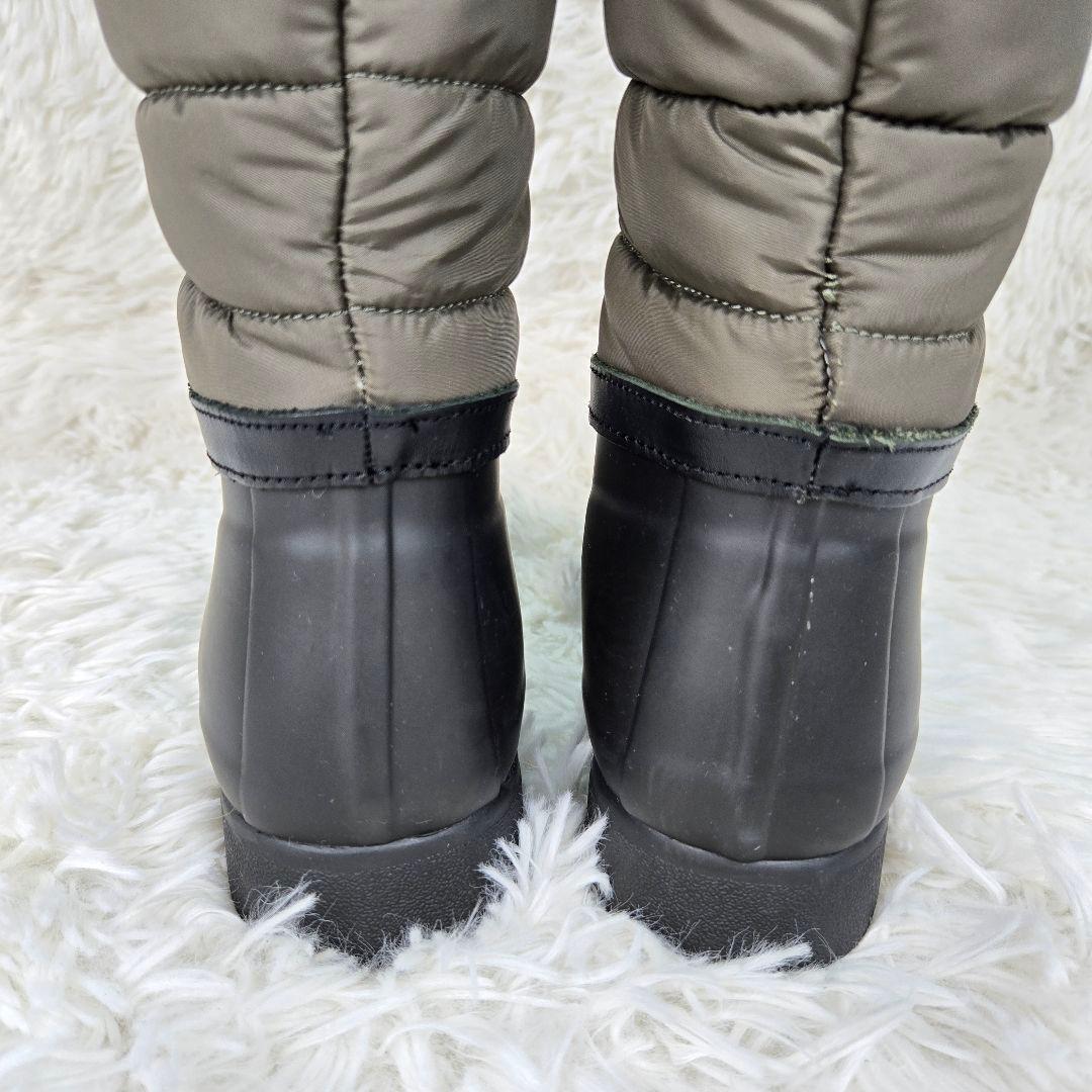 【美品】HUNTER ハンター スノーキルティングブーツ ナイロン 23cm