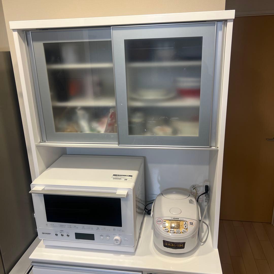 ニトリ　キッチンボード　レジューム 90AG-S WH/90QL-R WH