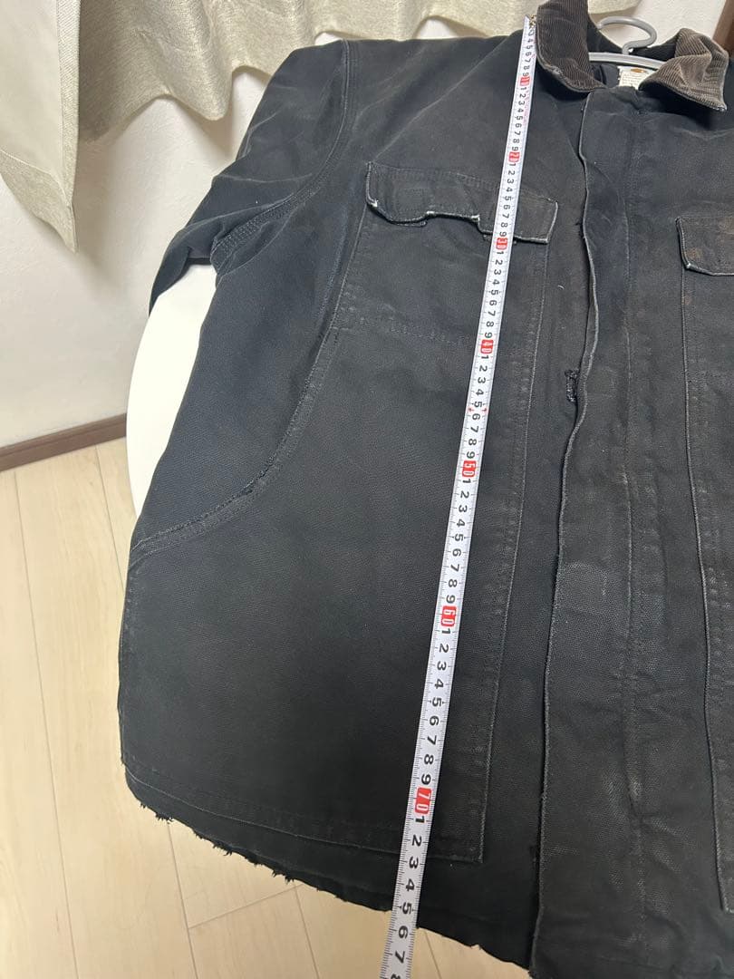 値下げ　Carhartt トラディショナルコート　ブラックフェード　カバーオール