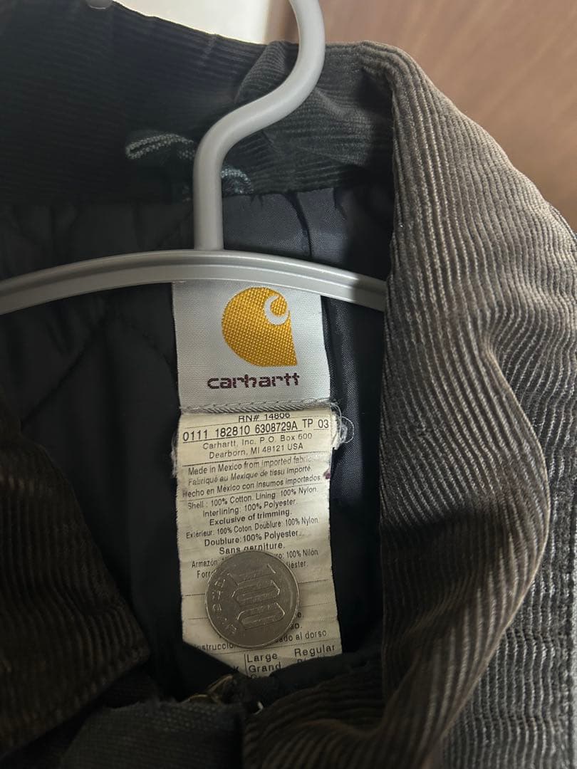 値下げ　Carhartt トラディショナルコート　ブラックフェード　カバーオール