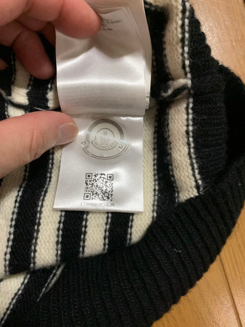美中古 MONCLER モンクレール タートルネックセーター ニット ボーダー
