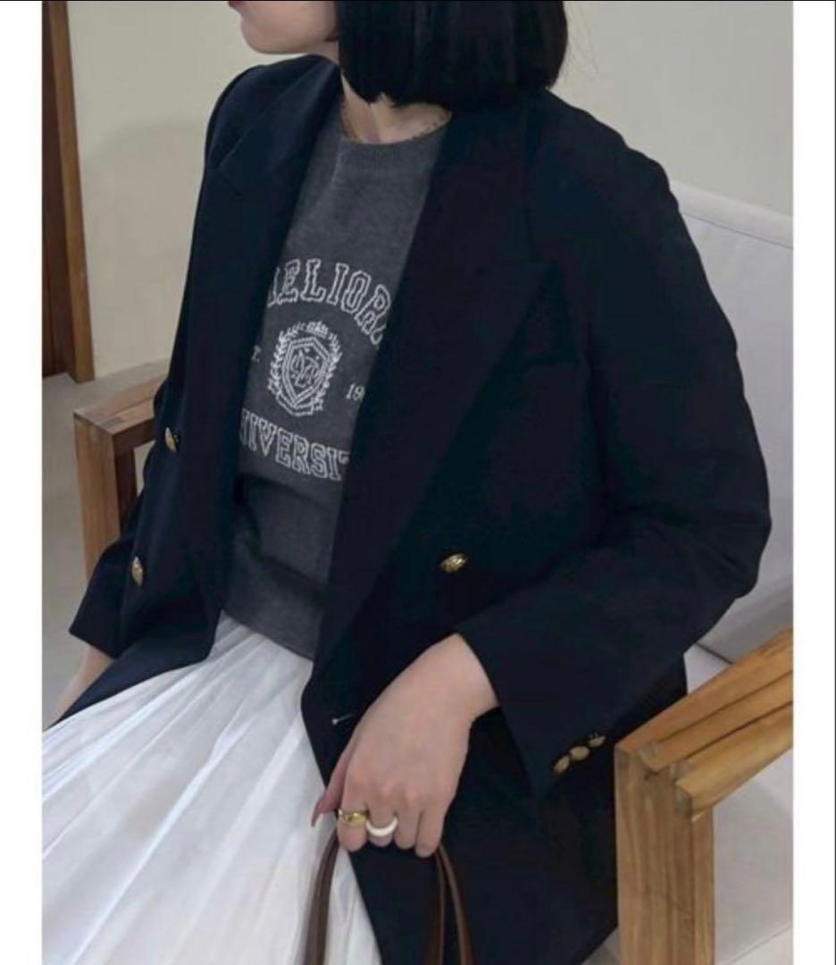 MilaOwen 金釦ダブルブレストブレザー