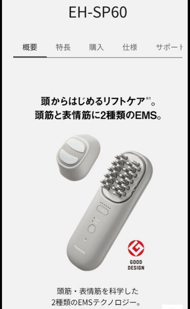 EH-SP60-H 美顔器 グレー 充電器付き　バイタリフト