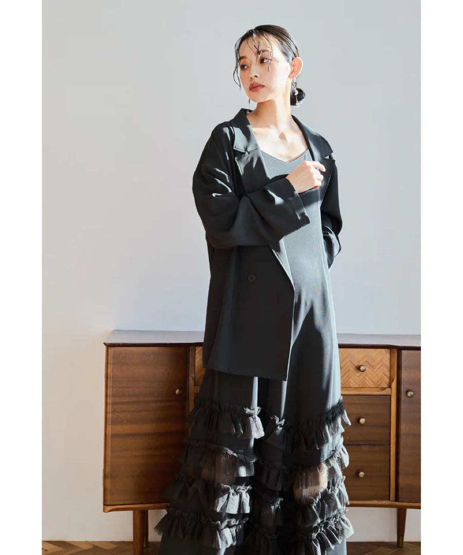 niana トランスペアレントヘムセットアップドレス 2点セット