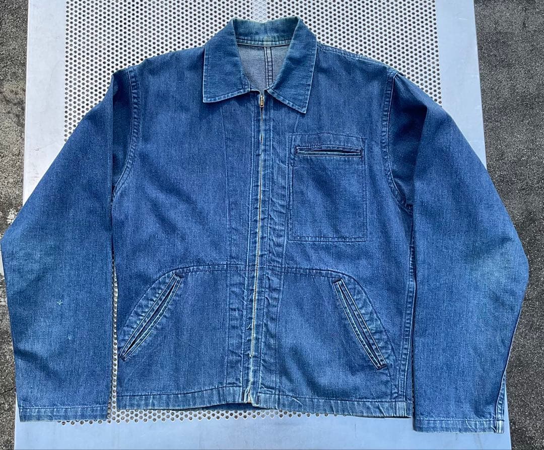 60s 70s Leslie MFG レスリー　デニム　ワークジャケット　短丈