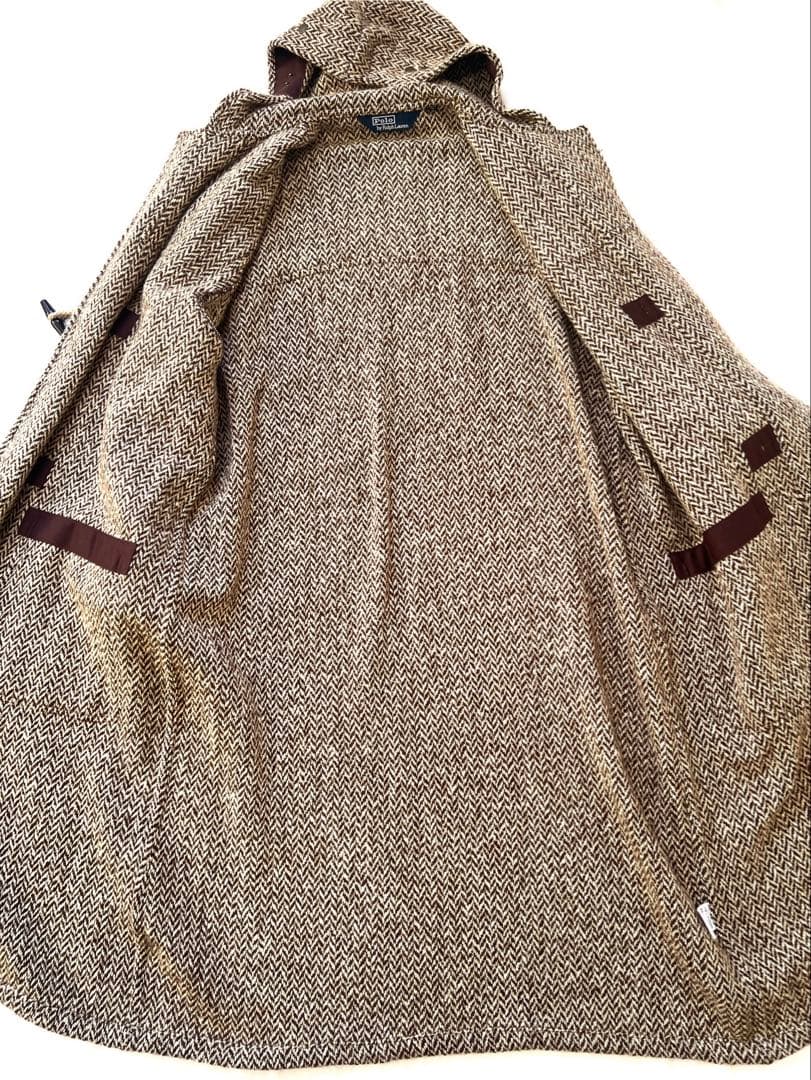 90sラルフローレン マキシ丈ダッフルコート ニット オーバーサイズ