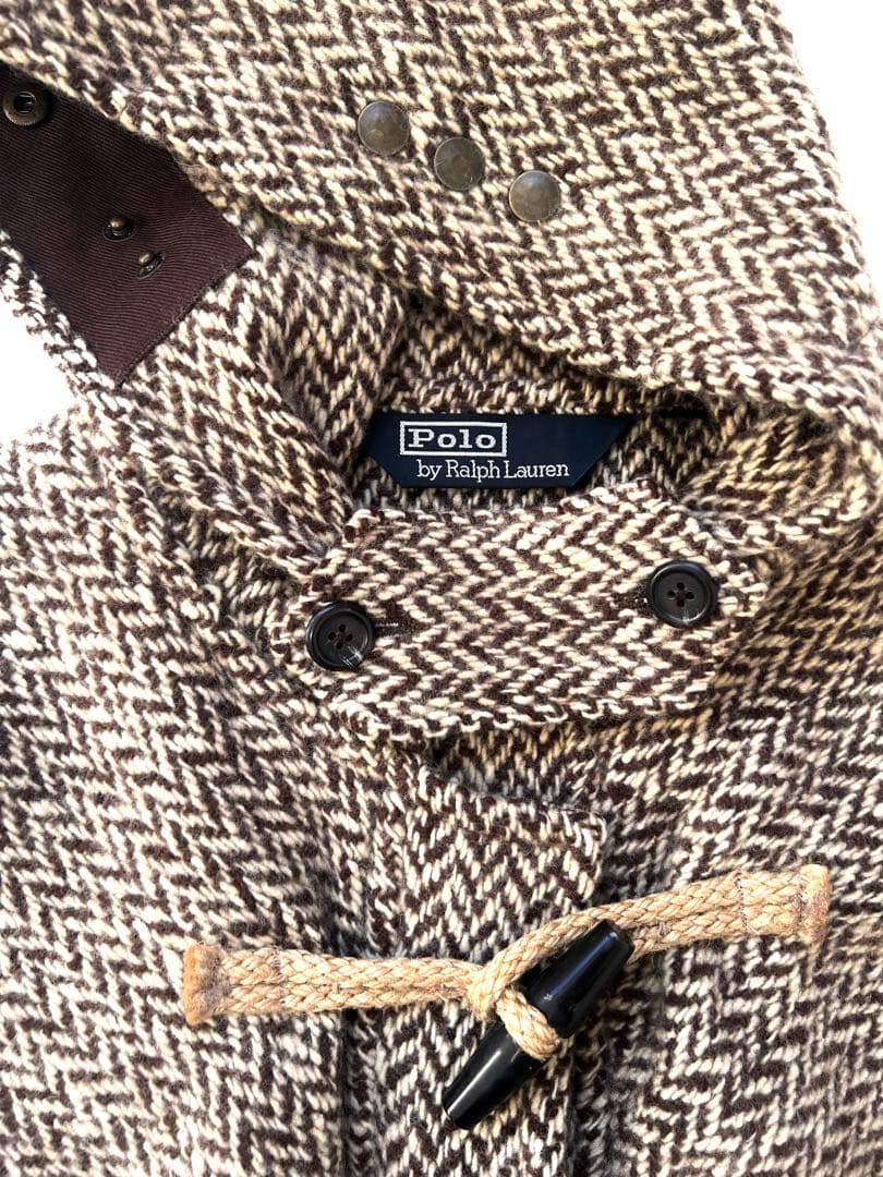 90sラルフローレン マキシ丈ダッフルコート ニット オーバーサイズ