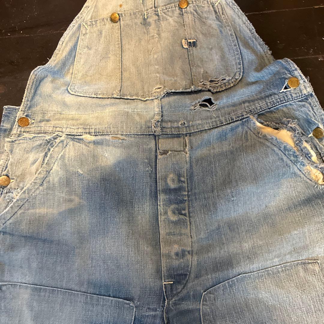 [圧倒的雰囲気！]70s Lee ビンテージ　オーバーオール ボロの美学。炭鉱系