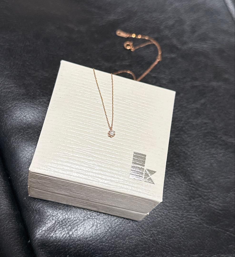 Moss 【新品未使用】K10PG ダイヤモンドネックレス