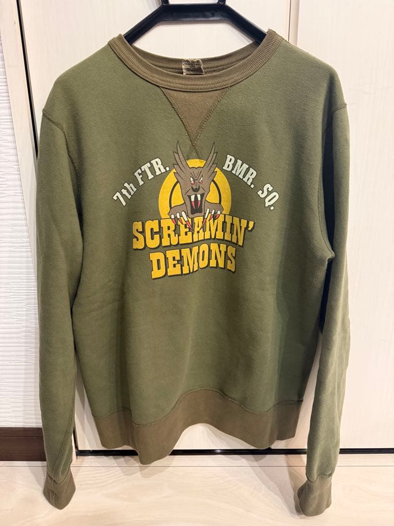 バズリクソンズ　7th FTR-BOMB SQスウェット　Ｌ(40-42)