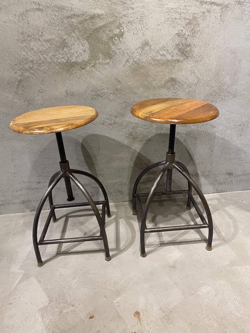 スツール 2脚セット　カウンターチェア　北欧インダストリアルデザイン