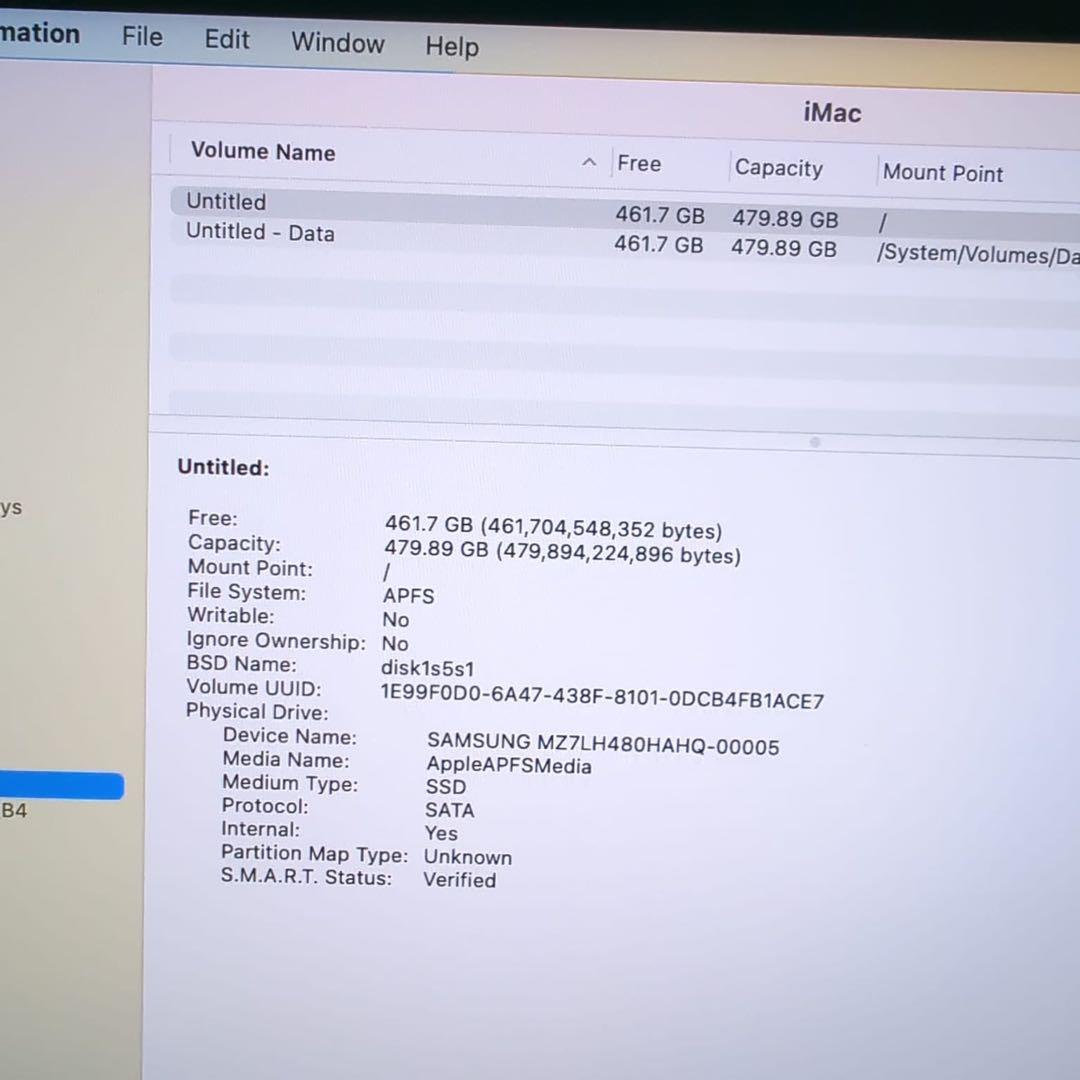b*r様 iMac 2017 21.5インチ 4K/i5 /16GB /480G
